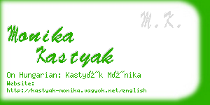 monika kastyak business card